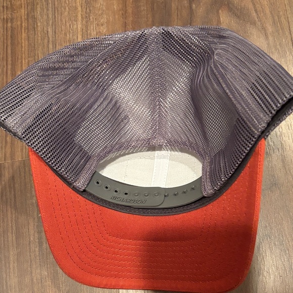 Richardson Gray and Orange Trucker Hat - Picture 2 of 3